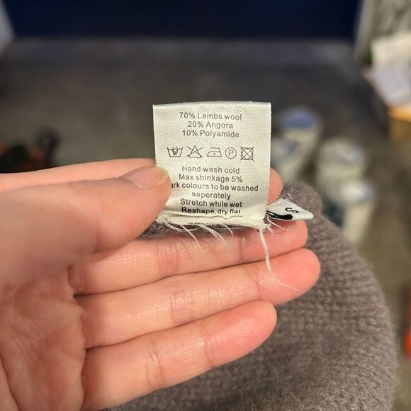 Samsoe Samsoe Brown Cable Knit Design Lamb Wool Angora Tunic Sweater Size Small - Picture 5 of 6